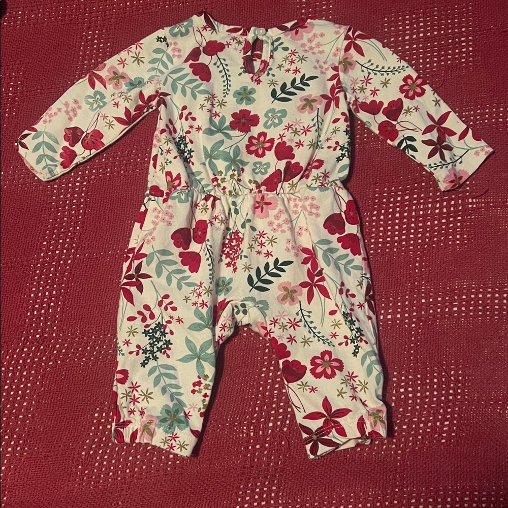 3 MONTHS BABY GIRL JUST ONE YOU CARTER’S FLORAL ROMPER ONESIE - Picture 7 of 7
